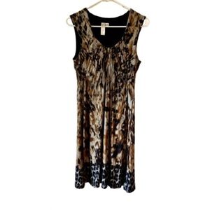 Emma & Michele Animal Print Midi Dress